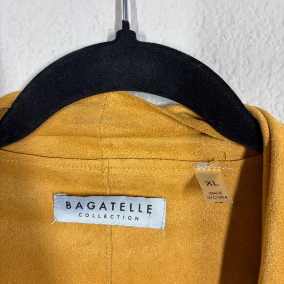 Bagatelle Collection Size XL Draped Cardigan Coatigan Jacket Yellow Open Front - Picture 5 of 12